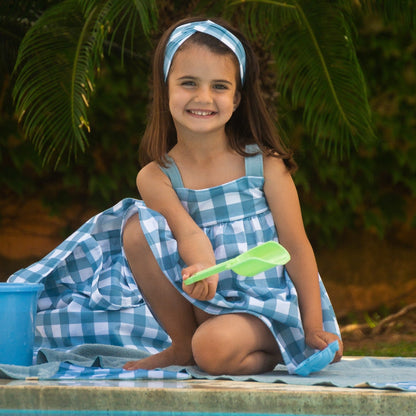 Vestido cuadros azulado - Calamaro