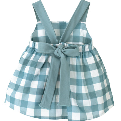 Vestido cuadros azulado - Calamaro