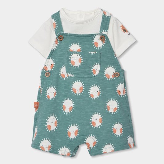 Peto y camiseta algodón estampado soles - Boboli