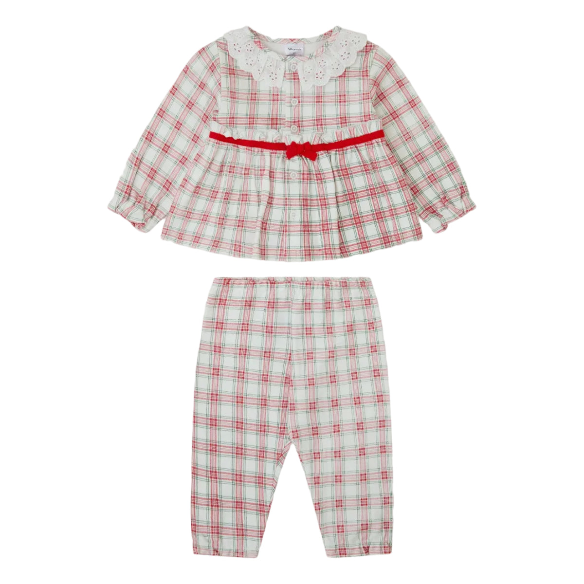 Pijama Niña Cuadros Rojo y Verde – Tutto Piccolo