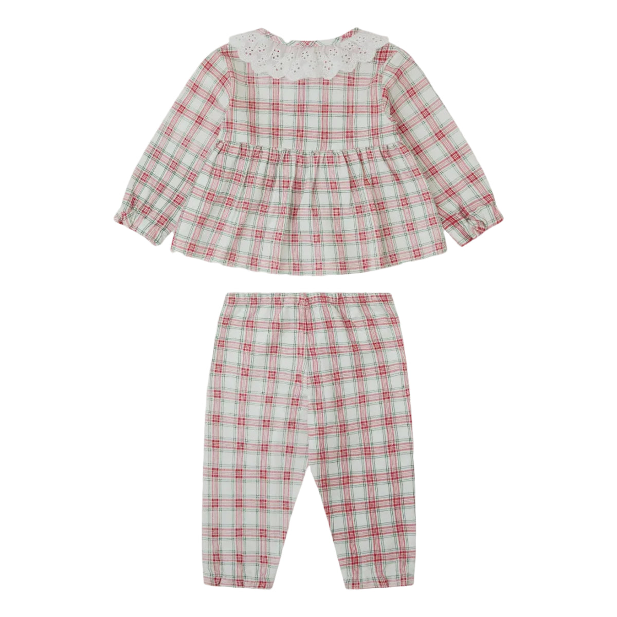 Pijama Niña Cuadros Rojo y Verde – Tutto Piccolo