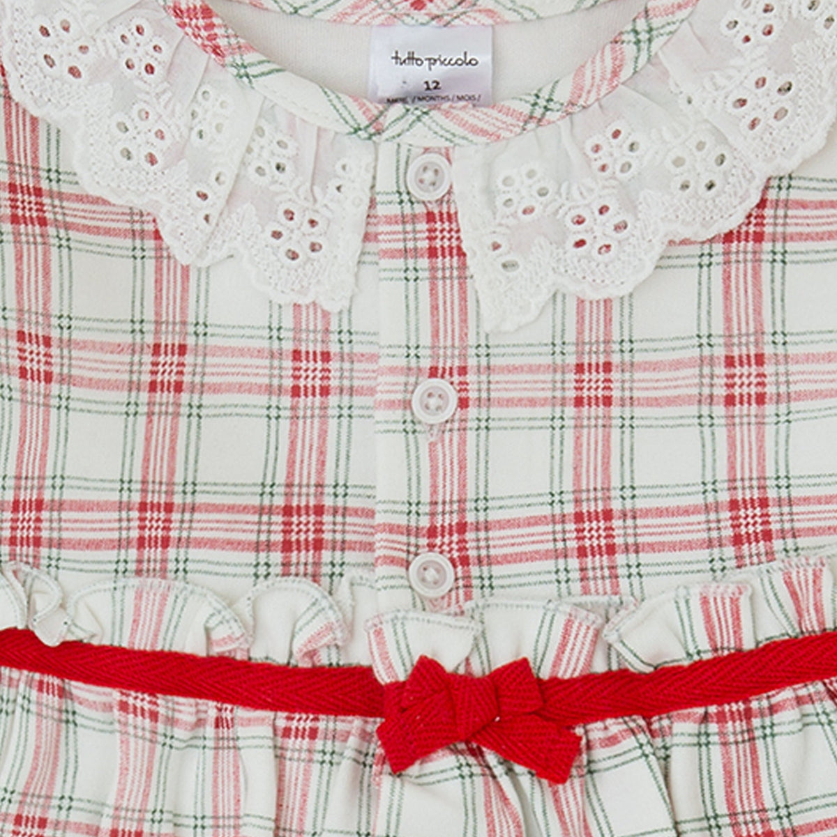 Pijama Niña Cuadros Rojo y Verde – Tutto Piccolo