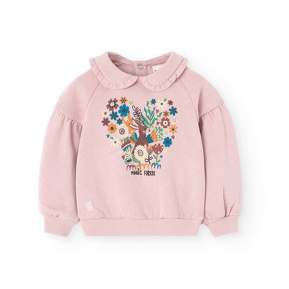 Sudadera flores rosa Folk & Nature - Boboli