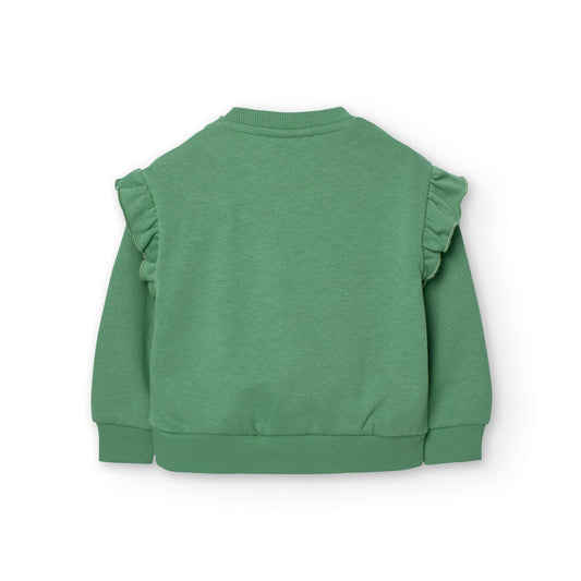 Sudadera flores verde Folk & Nature