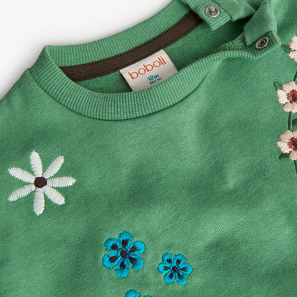 Sudadera flores verde Folk & Nature - Boboli