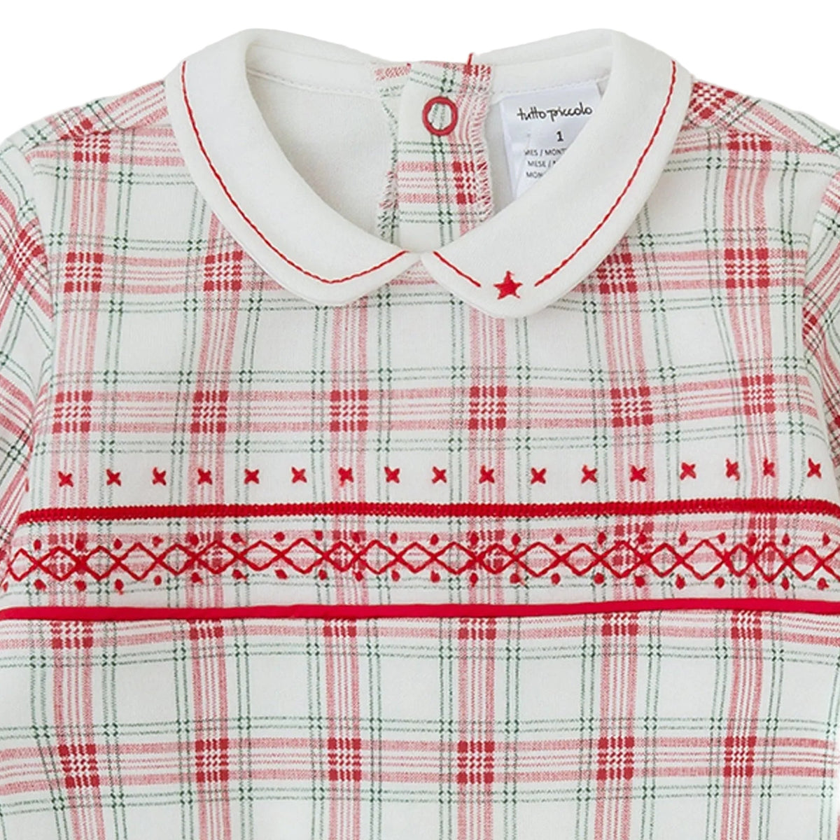 Pelele de Bebé Cuadros Rojo y Verde – Tutto Piccolo