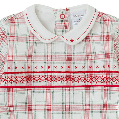 Pelele de Bebé Cuadros Rojo y Verde – Tutto Piccolo