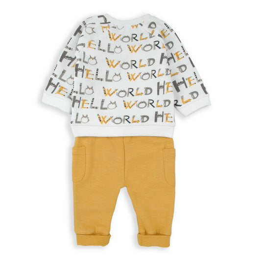 Chandal dos piezas Hello world BabyBol