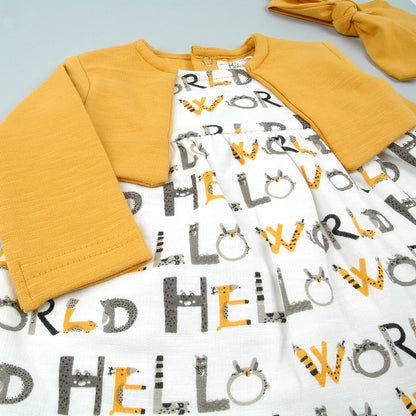 Conjunto dos piezas con cinta Hello world - BabyBol