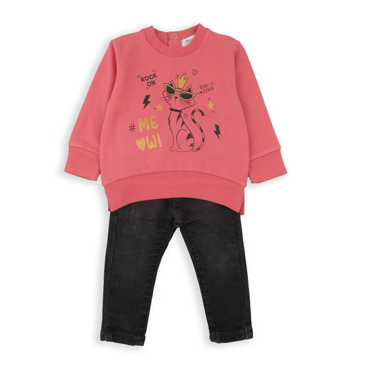 Conjunto vaquero Best meow friends BabyBol