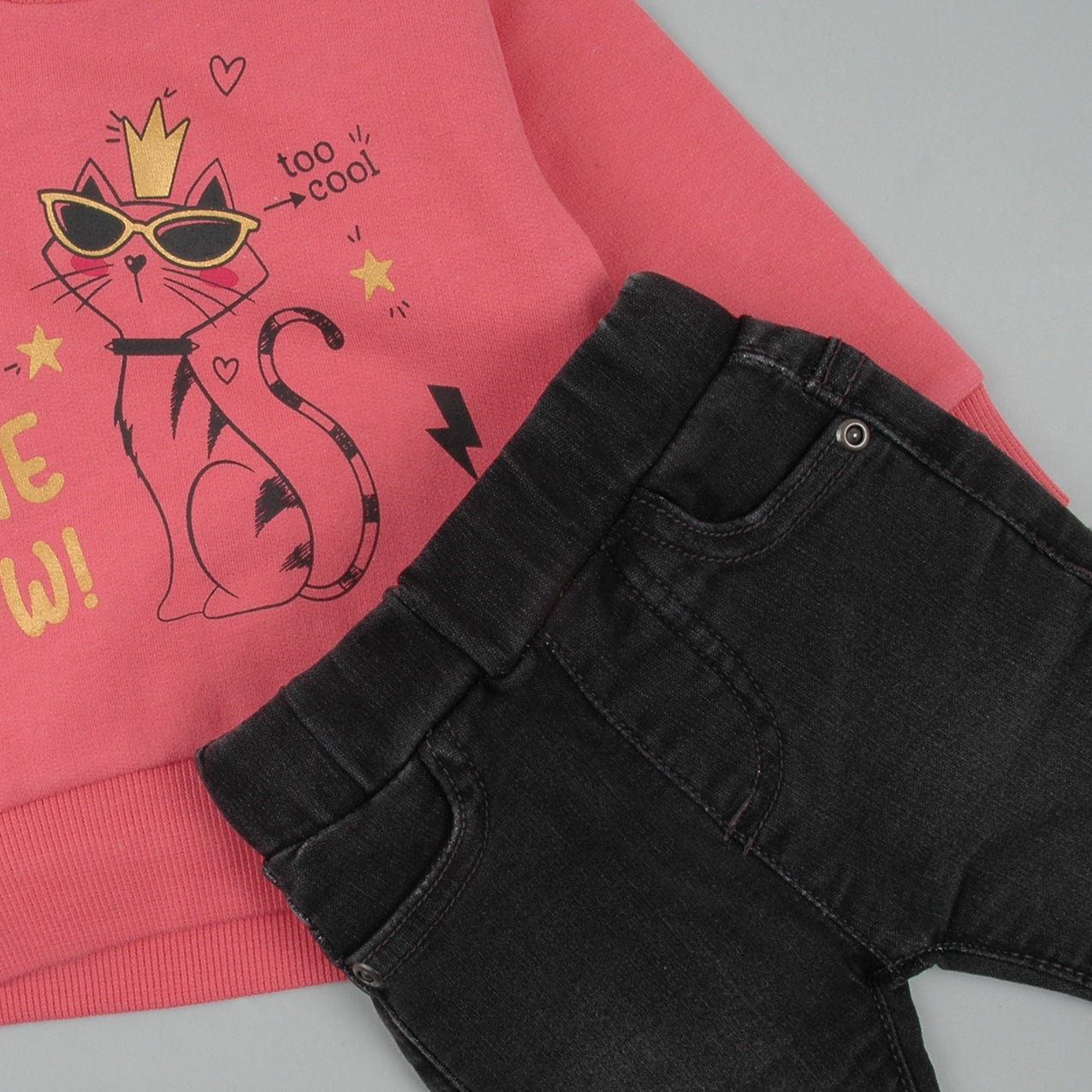 Conjunto vaquero Best meow friends BabyBol
