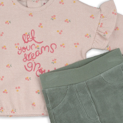 Conjunto dos piezas sudadera Let your dreams grow - BabyBol