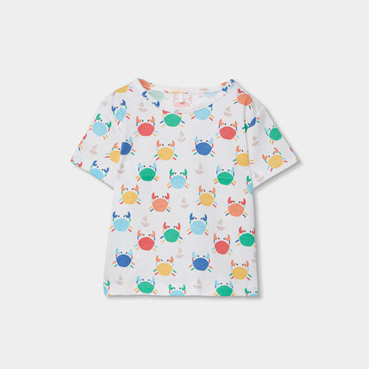 Peto y camiseta estampado cangrejo denim - Boboli