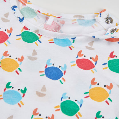 Peto y camiseta estampado cangrejo denim - Boboli