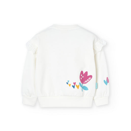 Sudadera flores blanca Boho Style