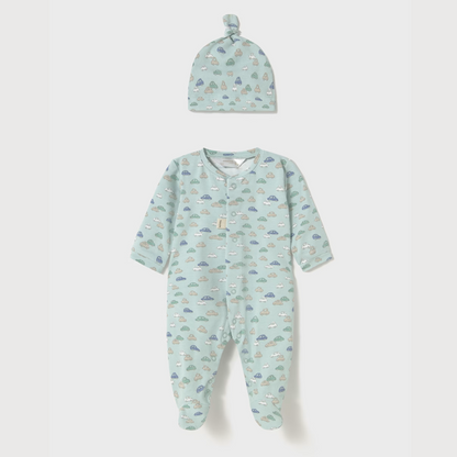 Pelele largo coches con gorro - Mayoral