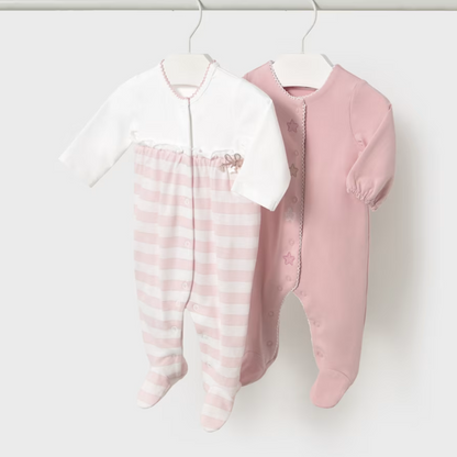 Set 2 pelele largo rosa estrella - Mayoral