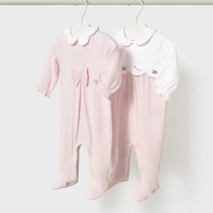 Set 2 pelele largo rosa flor - Mayoral