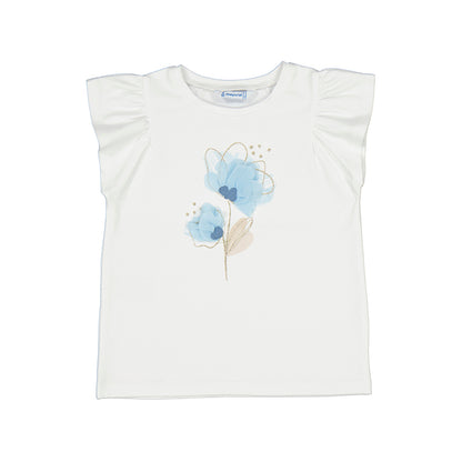 Camiseta flor relieve niña Mayoral