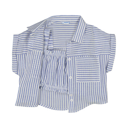 Camisa con top de rayas azul - Mayoral
