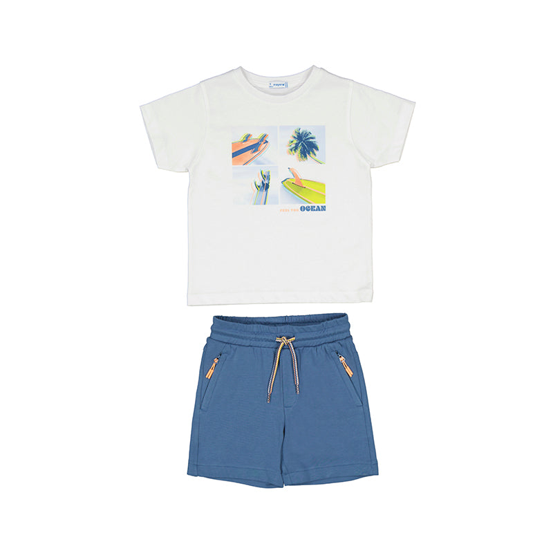 Conjunto camiseta surf azul Mayoral