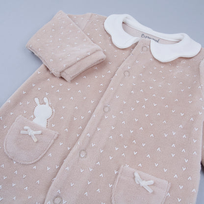 Pelele felpa beige Best Friends - BabyBol