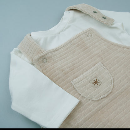 Conjunto peto felpa beige - BabyBol