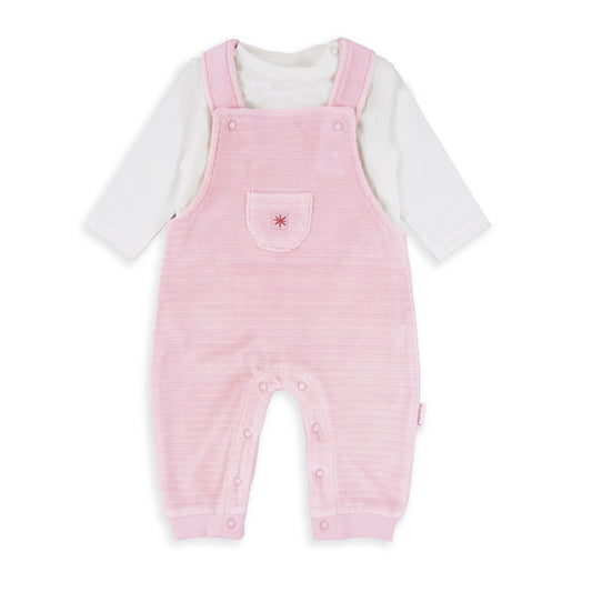 Conjunto peto felpa rosa - BabyBol