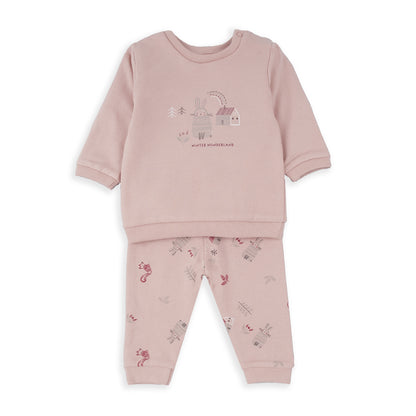 Conjunto chandal rosa Winter Wonderland - BabyBol