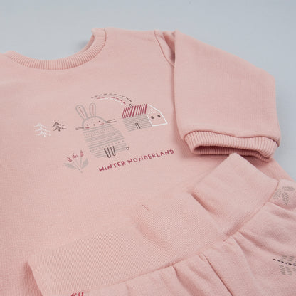 Conjunto chandal rosa Winter Wonderland - BabyBol