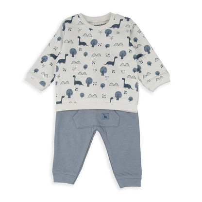 Conjunto chandal azul nube Dino world - BabyBol