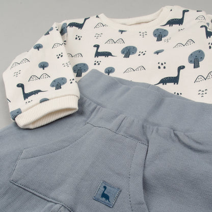 Conjunto chandal azul nube Dino world - BabyBol