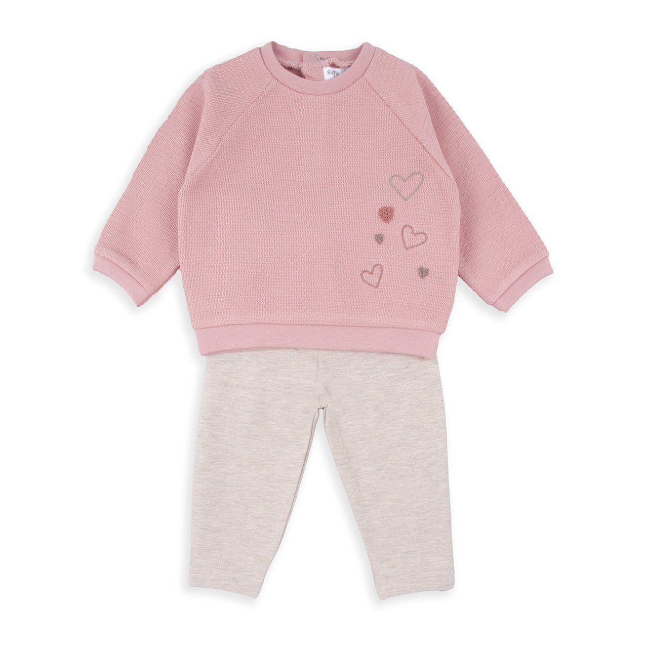Conjunto 2 piezas Corazones rosa - BabyBol