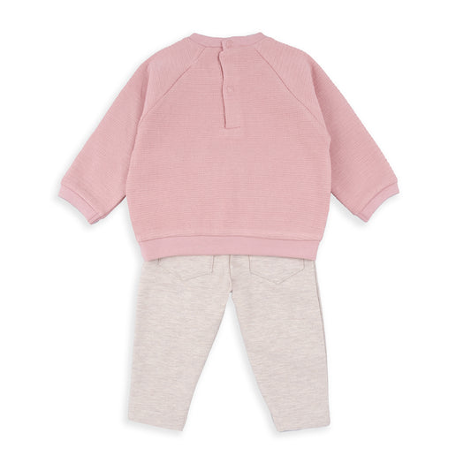 Conjunto 2 piezas Corazones rosa - BabyBol