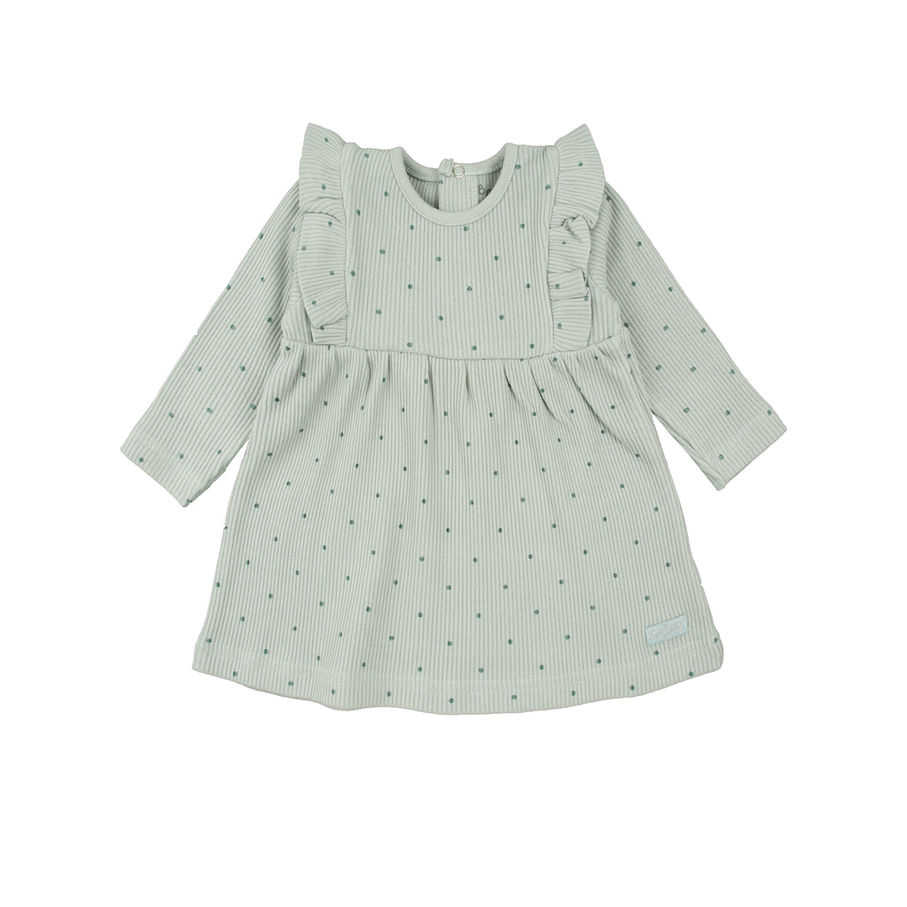 Vestido punto lunares verde - BabyBol