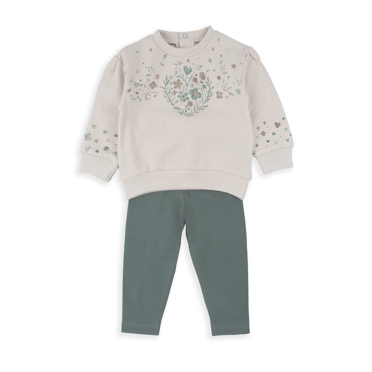 Conjunto 2 piezas detalles verde agua - BabyBol