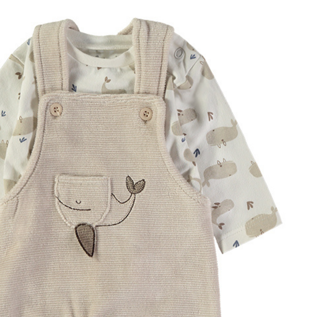 Conjunto Peto y Camiseta Ballenas – Babybol