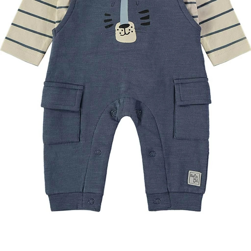 Conjunto Peto Azul Gato y Camiseta Rayas – Babybol