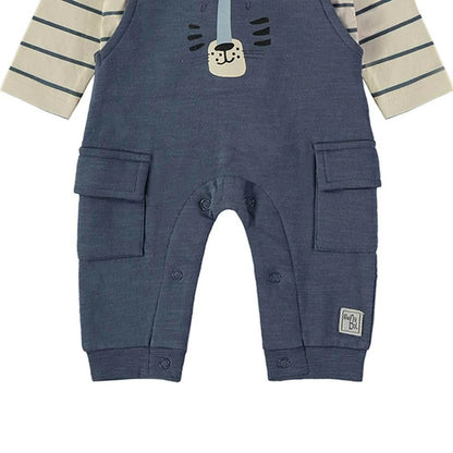 Conjunto Peto Azul Gato y Camiseta Rayas – Babybol