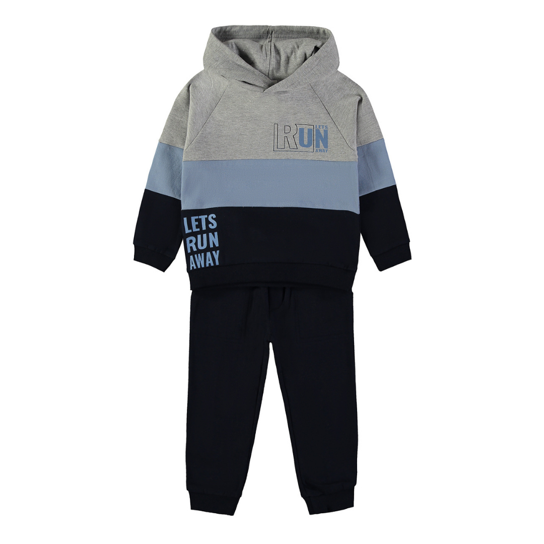 Conjunto Sudadera con Capucha y Pantalón Negro – Babybol
