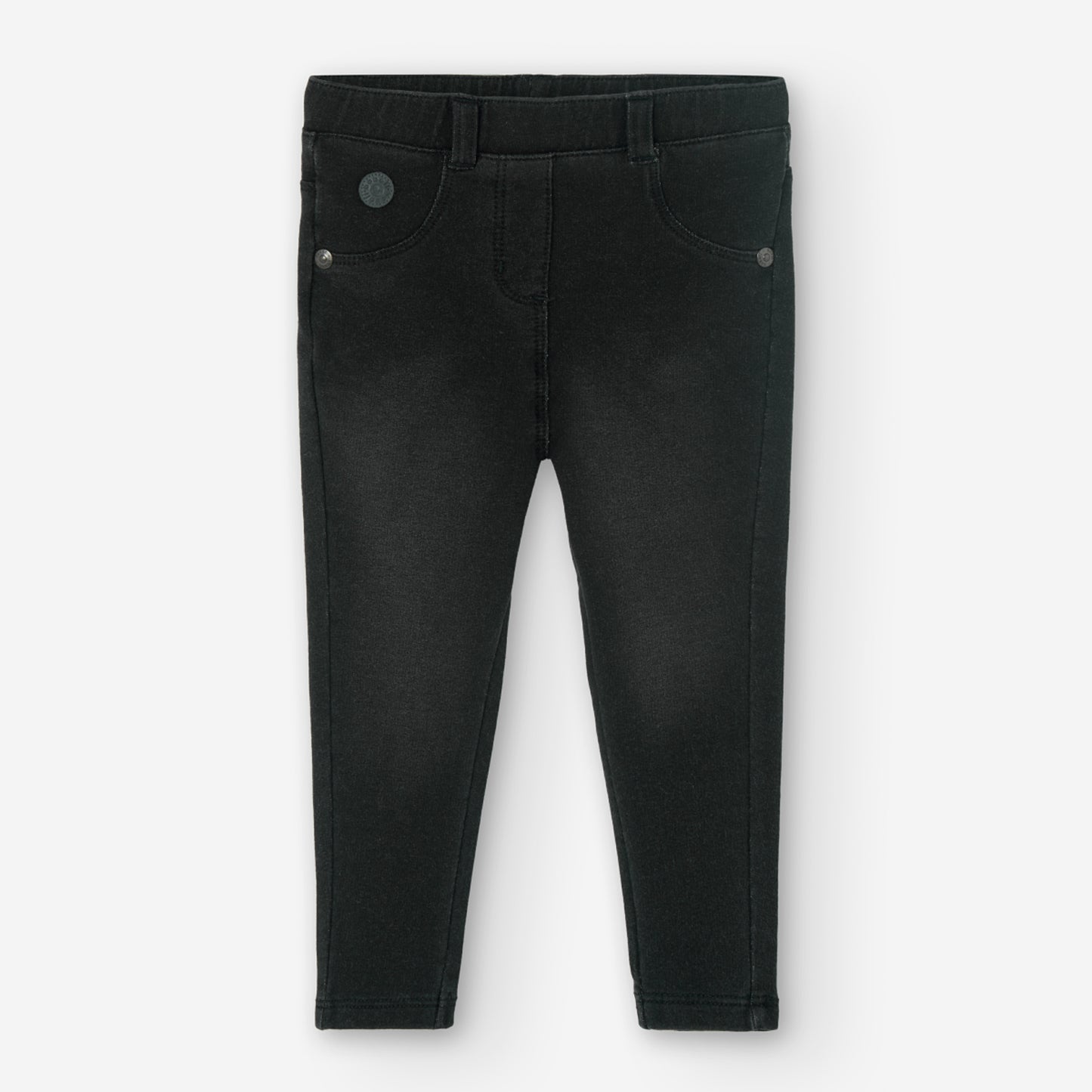 Pantalón denim black básico niña
