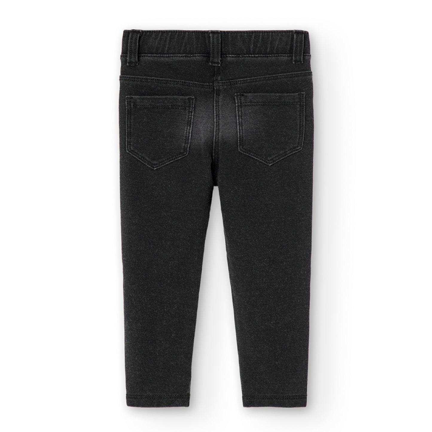 Pantalón denim black básico niña