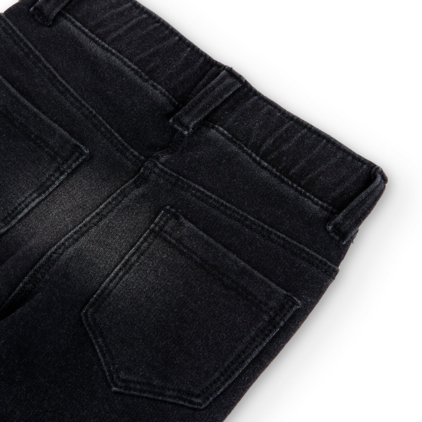 Pantalón denim black básico niña