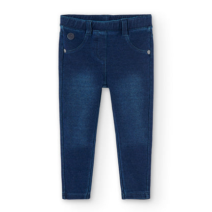 Pantalón denim blue básico niña