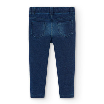 Pantalón denim blue básico niña
