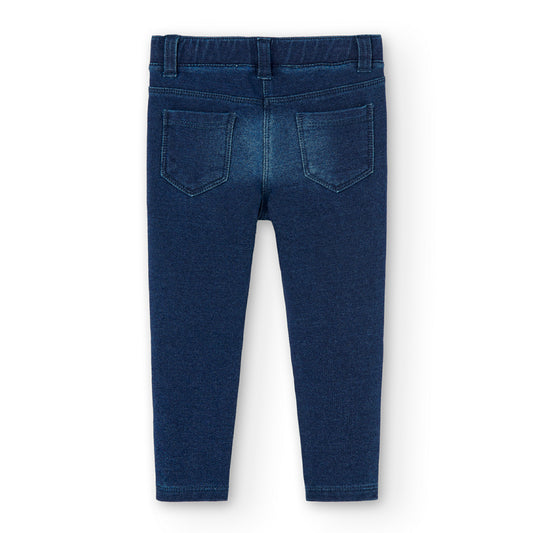 Pantalón denim blue básico niña