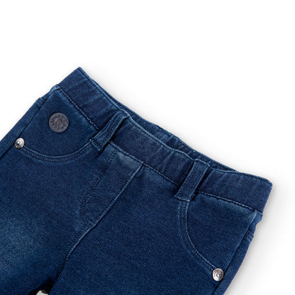 Pantalón denim blue básico niña