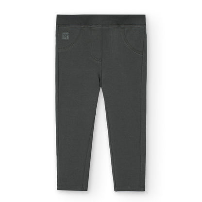 Pantalón denim antracita básico niña - Boboli
