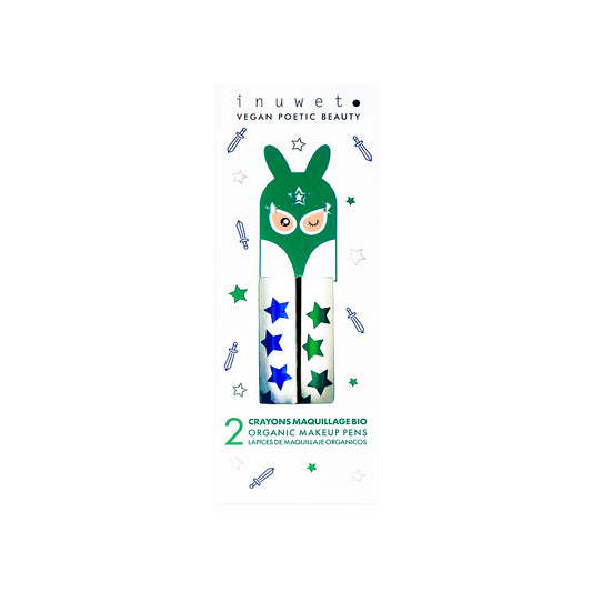 Dúo de lápices orgánicos Heroboy Azul/Verde - Inuwet