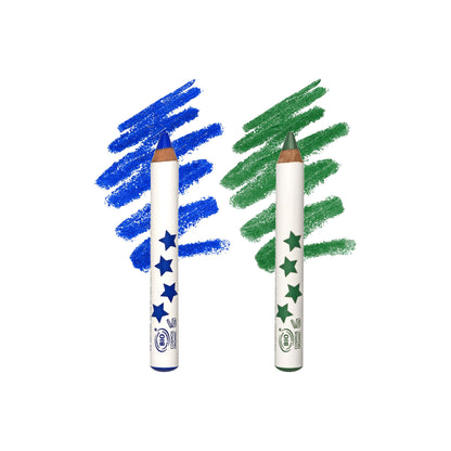 Dúo de lápices orgánicos Heroboy Azul/Verde - Inuwet